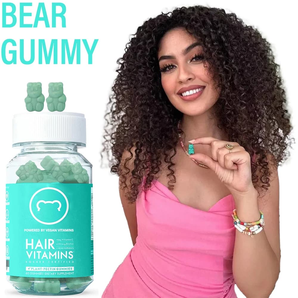 Integratore di Biotina per Capelli - 6000mcg - Vitamine per Capelli in Gommose per la Crescita dei Capelli, Supporto per Pelle e Unghie - per Donne e Uomini