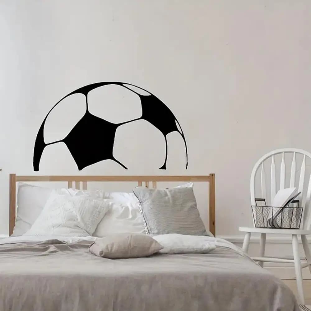 1 pz Adesivo da parete calcio incompleto Adesivo da parete in vinile autoadesivo impermeabile per la camera dei bambini Soggiorno Decorazioni per la casa