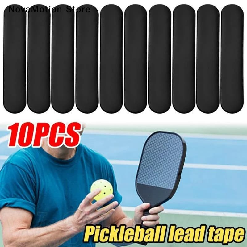 [NM]10Pcs Pickleball Lead Tape Black Silver Self-adhesive Golf Club Weighted Lead Sheet Universal Racquet Weight Block[NM]