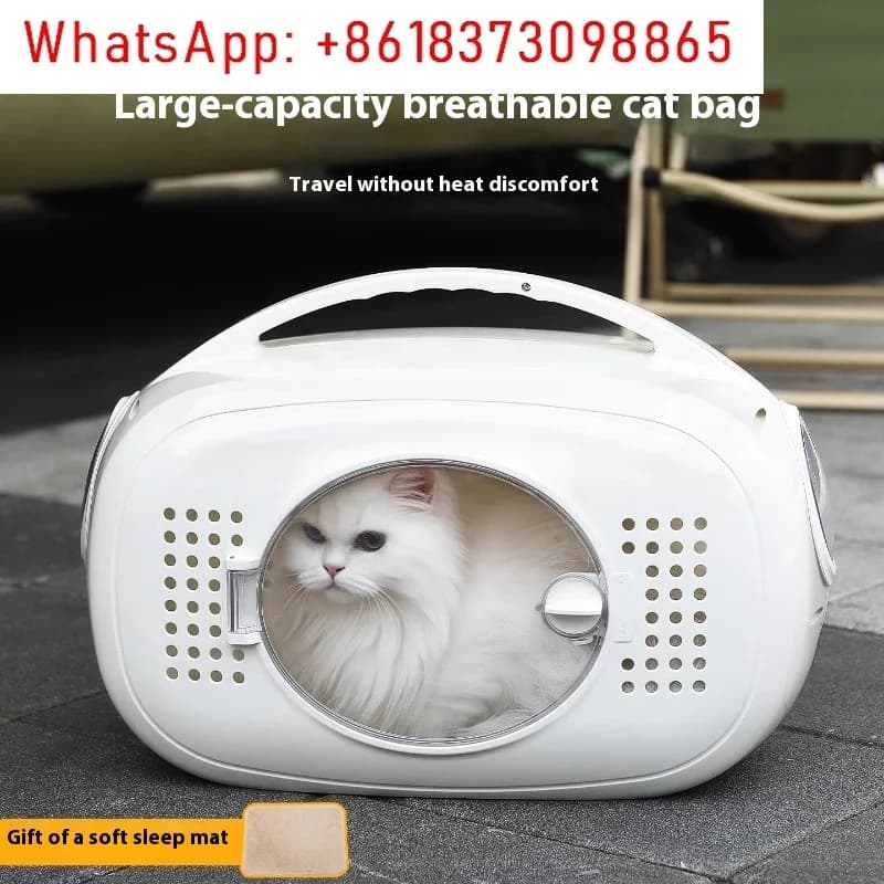 Breathable Anti-Stress Cat Carrier Backpack Portable Pet Space Capsule Airline Approved for Cats Small Dogs