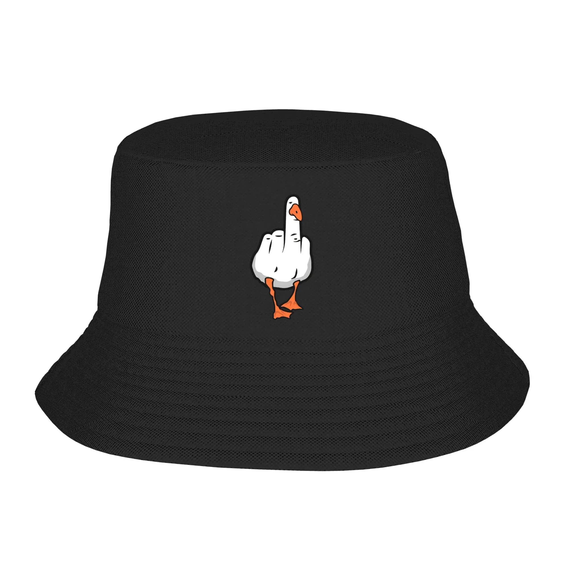 Cappello da pescatore Finger Duck Bucket Hat Duck You Street Style, morbido e pieghevole, per spiaggia, viaggi e protezione solare, per uomo e donna.
