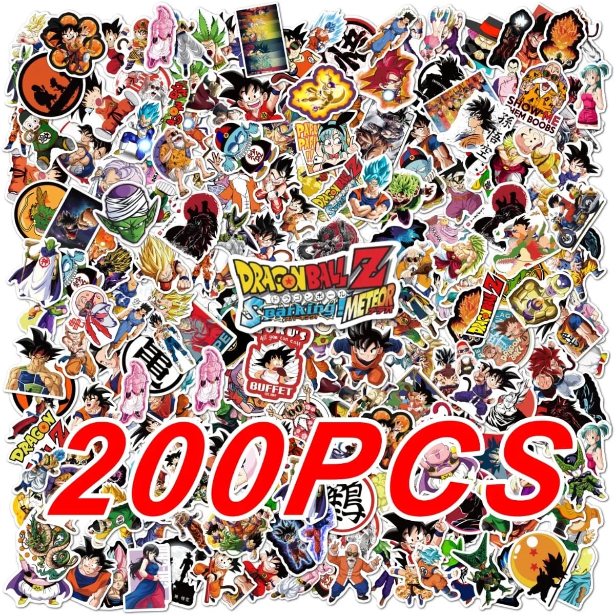 100/200 pz Dragon Ball Animes Cartoon Graffiti Adesivi Telefono Chitarra Laptop Notebook Valigia Tazza Adesivo Impermeabile Decalcomanie Giocattoli