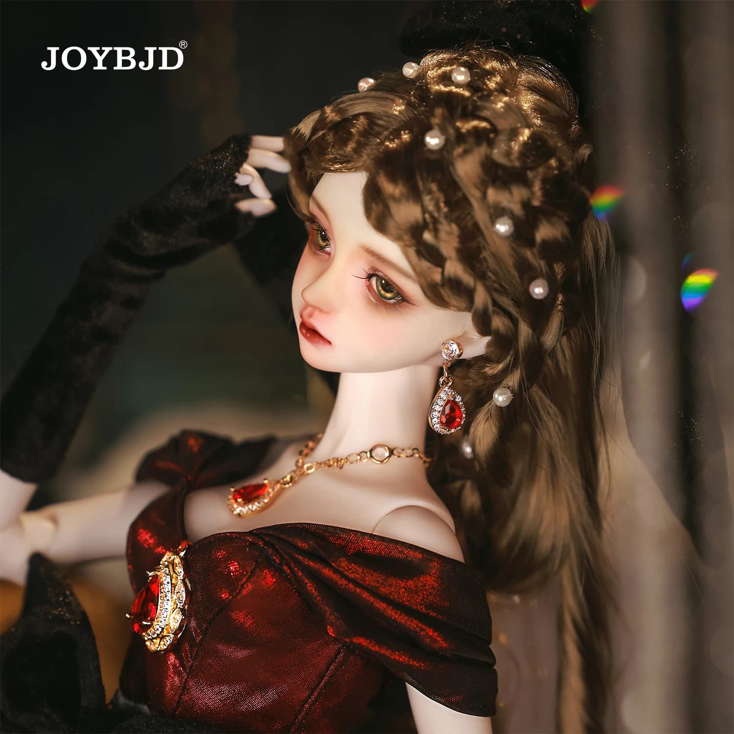 Joybjd 1/4 Beeno BJD Set Completo E Principessa Rossa del XX Secolo Vestito da Sirena Rosso MSD Bambola Articolata in Resina