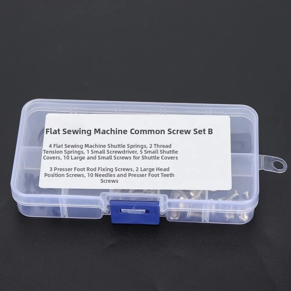 Kit di viti per macchina da cucire in metallo Shrapnel per navetta in plastica durevole Vite per piedino di ricambio facile Macchine da cucire industriali