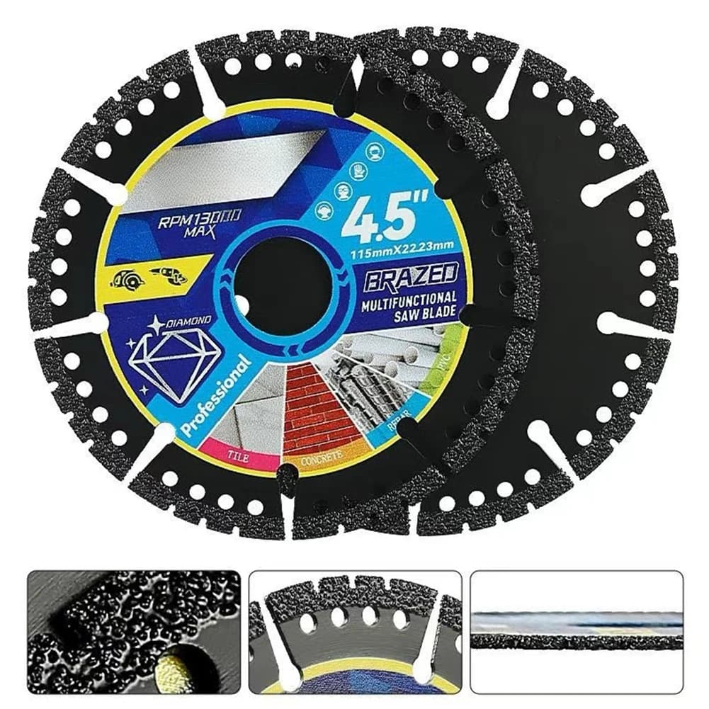 Set of 3 Metal Cutting Discs for Angle Grinder, Fast and Precise cutting, Ultra Resistant and Durevoli for Steel and Metal