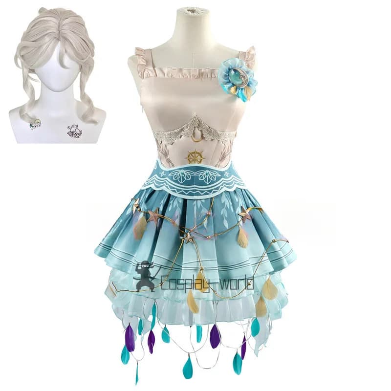 Costume Cosplay di Margaretha da Identity 5, Ballerina Femminile 'Wandering Moonlight' ‌ Parrucca Uniforme per Costumi di Halloween Anime per Donne Gioco