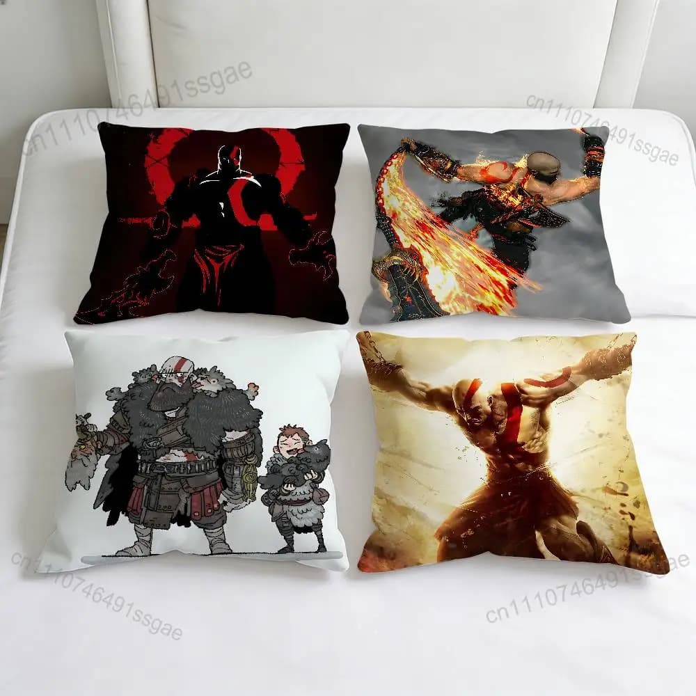 G-God of War Game Cool Fashion Square Pillow Case Durable Throw Pillow Cover for Sofa Couch Chair