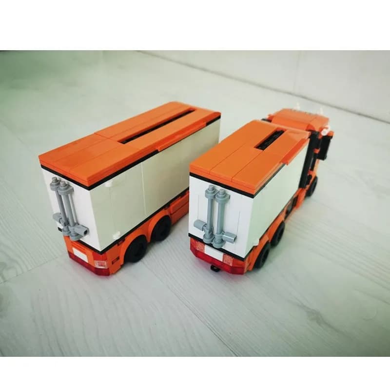 MOC-199820 Camion da carico urbano con blocchi di costruzione con modello di rimorchio, 796 pezzi, compleanno per bambini, Natale e regalo giocattolo di Capodanno