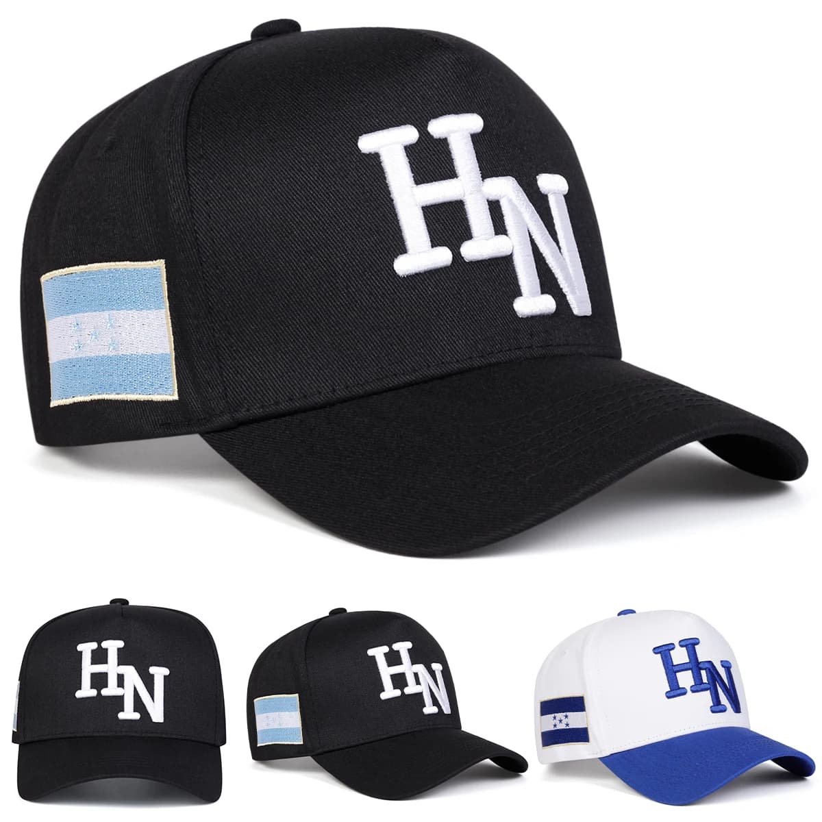Berretti da baseball unisex con ricamo lettera HN Primavera Autunno Cappelli casual regolabili per esterni Cappello per protezione solare Berretto sportivo