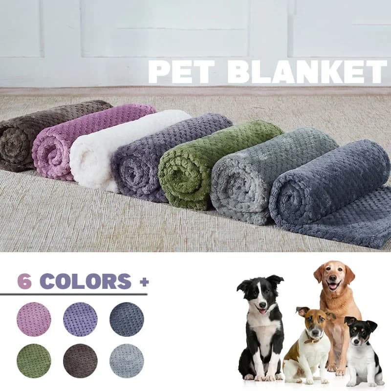 Morbida coperta per animali domestici Coperta per cani in peluche Coperta per divano lavabile in tinta unita Coperta per letto per gatti calda portatile Tappeto per la casa per l'inverno
