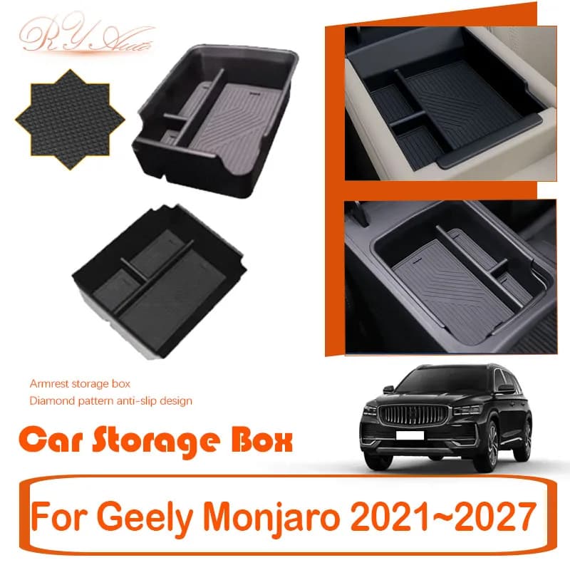 Scatola di immagazzinaggio per auto per Geely Monjaro Xingyue L KX11 Hi-X/ Hi-F/Hi-P 2021 ~ 2027 Bracciolo anti-sporco Console centrale Scatola Accessori auto