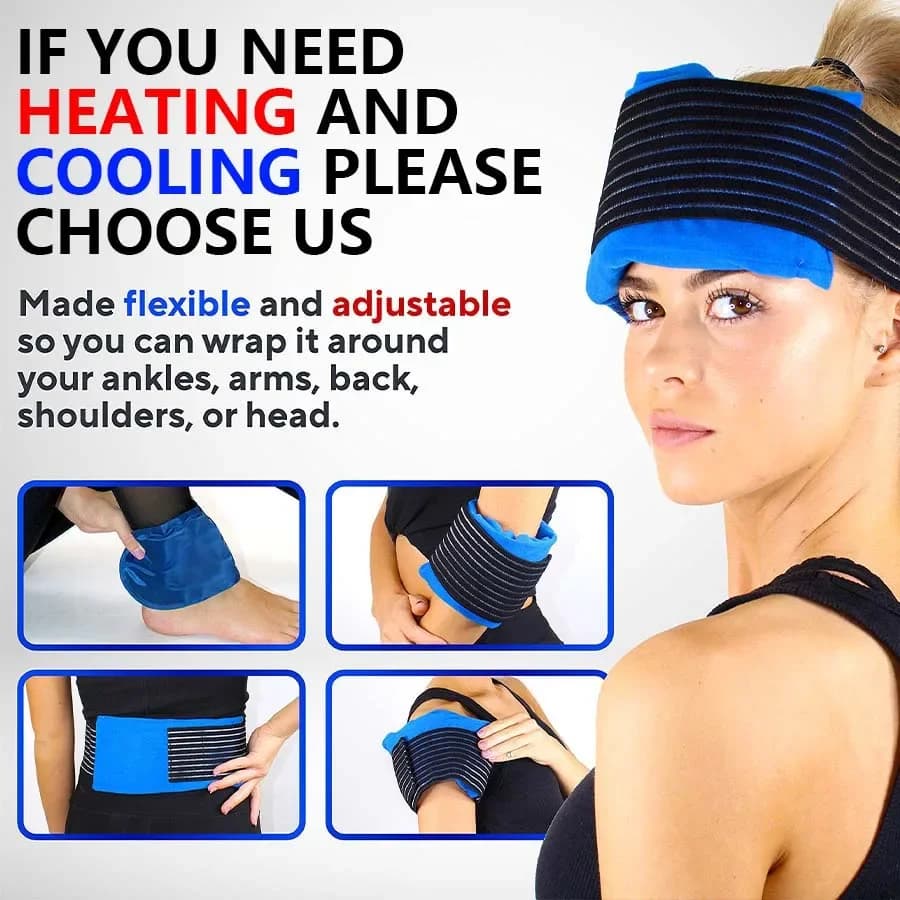 Borsa termica riutilizzabile per ghiaccio in gel con impacco caldo e freddo Borsa termica da viaggio per esterni per impacchi freddi per ginocchia e gambe per lesioni Uso con impacco caldo freddo