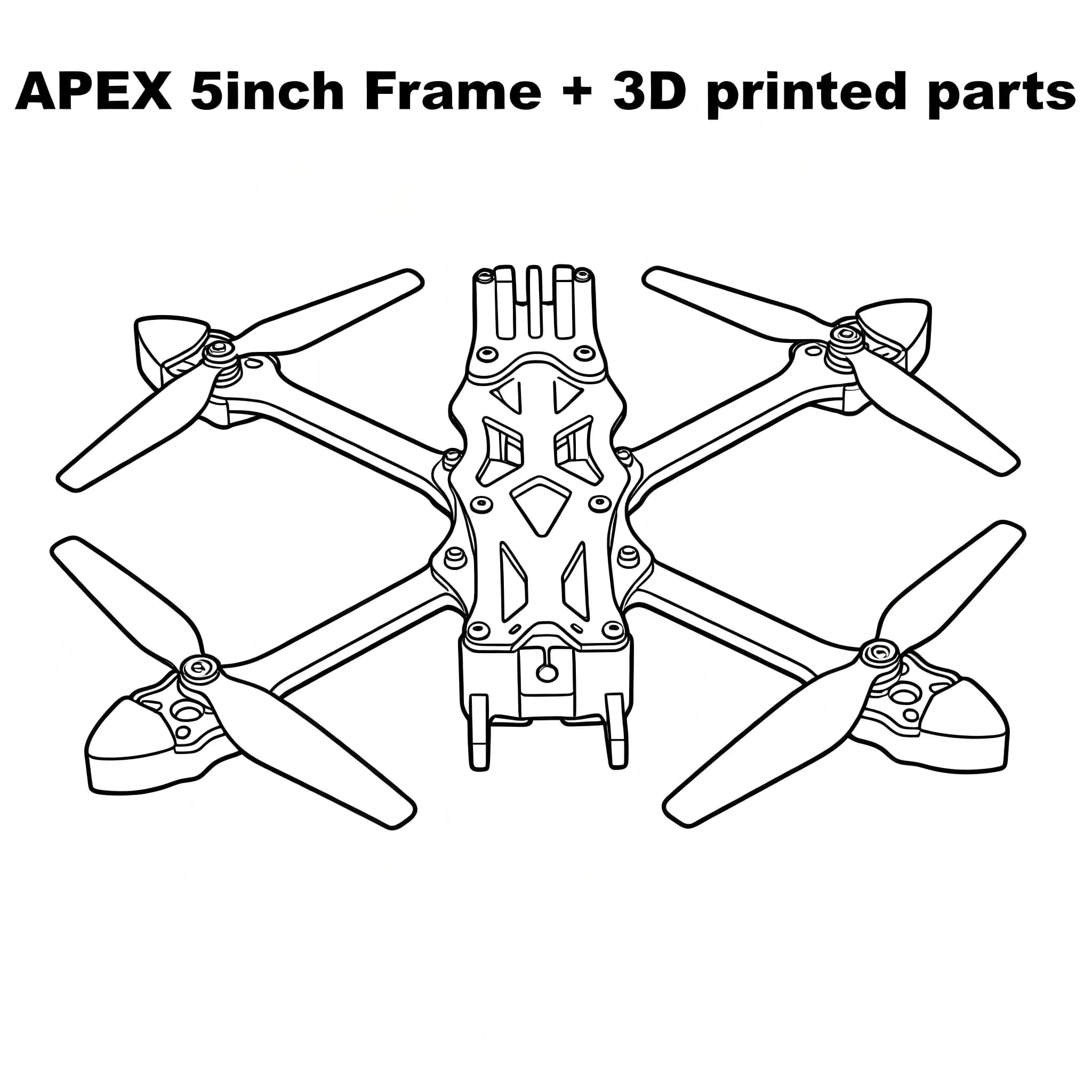 APEX 5inch FPV Drone Frame Kit Carbon Fiber Racing Drone Quadcopter Freestyle INAV Beatflight F722 Ardupilot Flight Control
