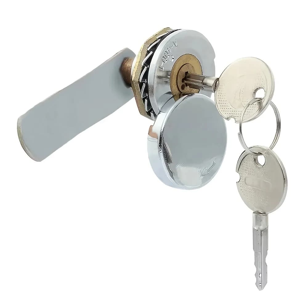 Lucchetto con lucchetto a camma durevole e affidabile da 16 mm per fissare: porte, armadi, cassette postali e cassetti - Viene fornito con 2 chiavi