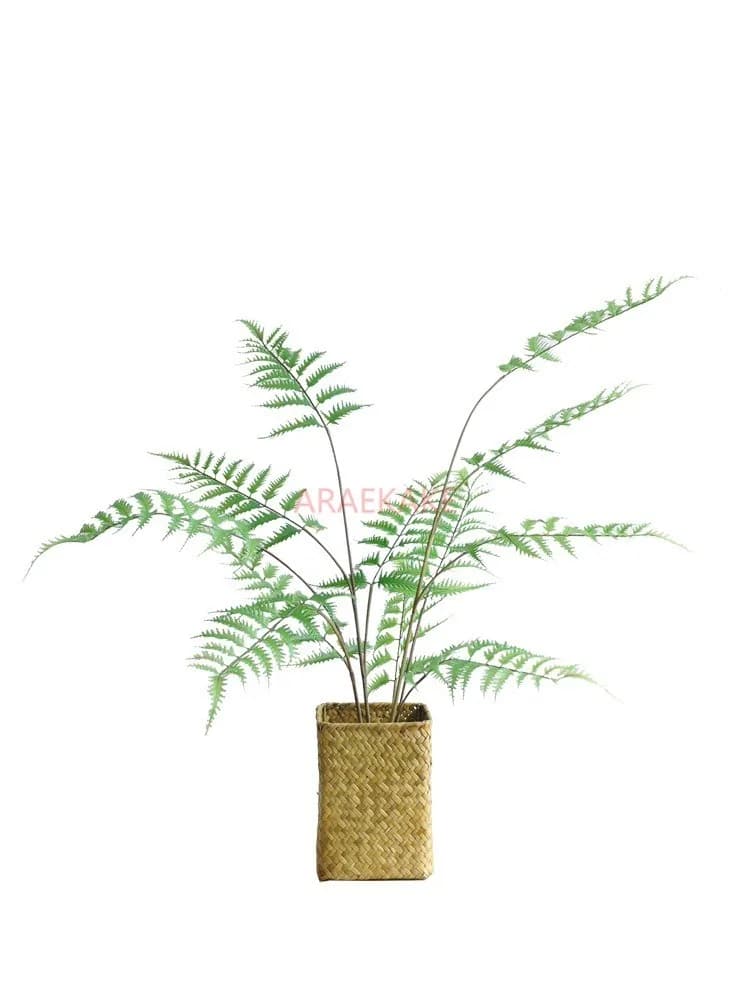 1pcs office decoration, green plants, fern leaves, potted plants, bonsai Simulated plant ornaments for indoor home,