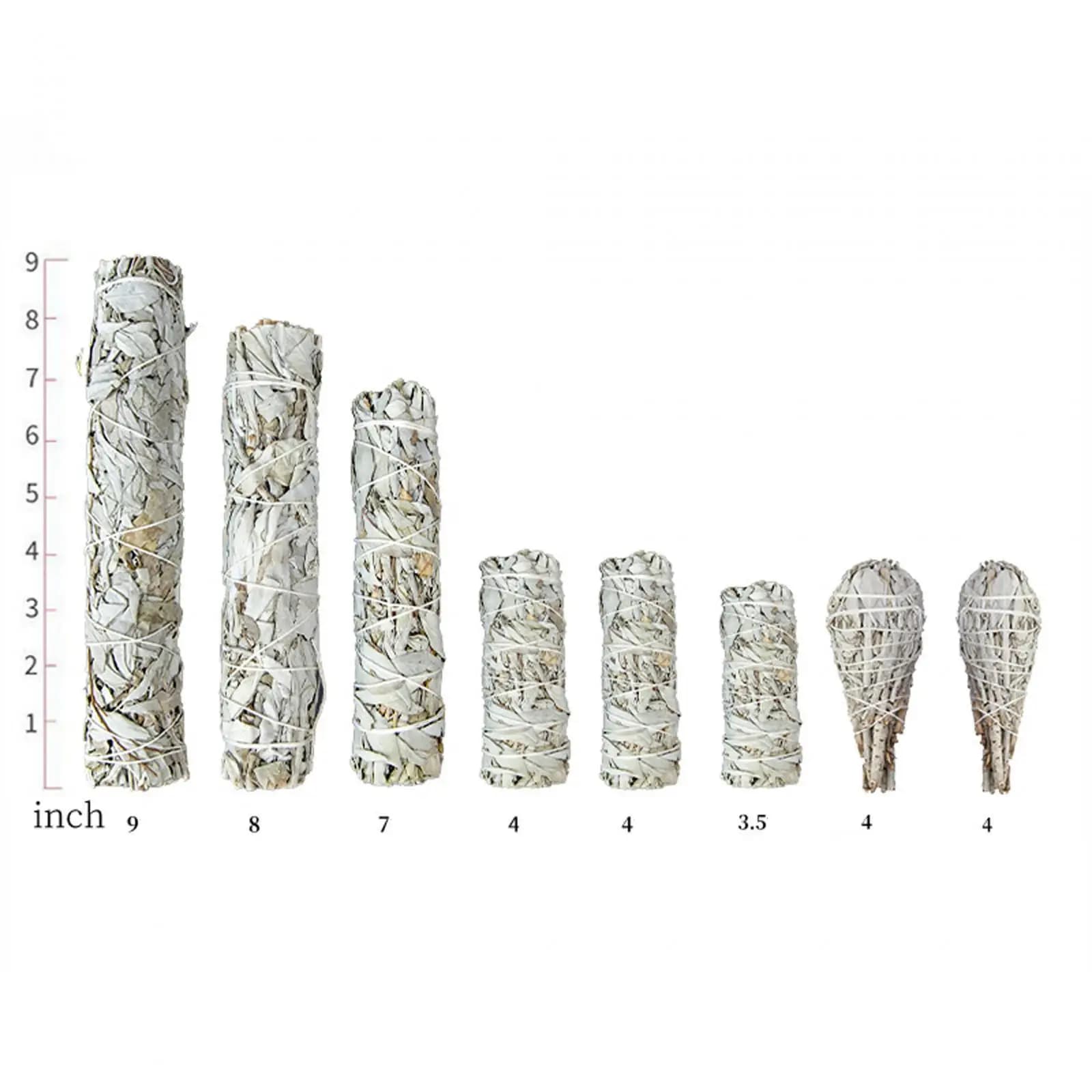 White Sage Smudge Kit with Flowers Portable Stick Incense Home Cleansing Set for Spiritual Practices