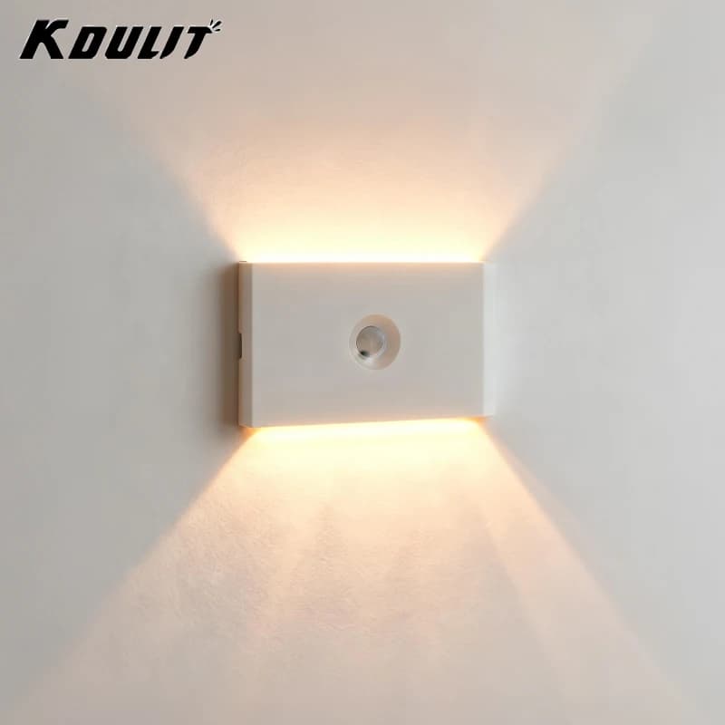 Motion Sensor Night Light Rechargeable Wireless/EU Plug Wall Lamp LED Indoor Lighting,Bedroom Bathroom Corridor Stairway Cabinet