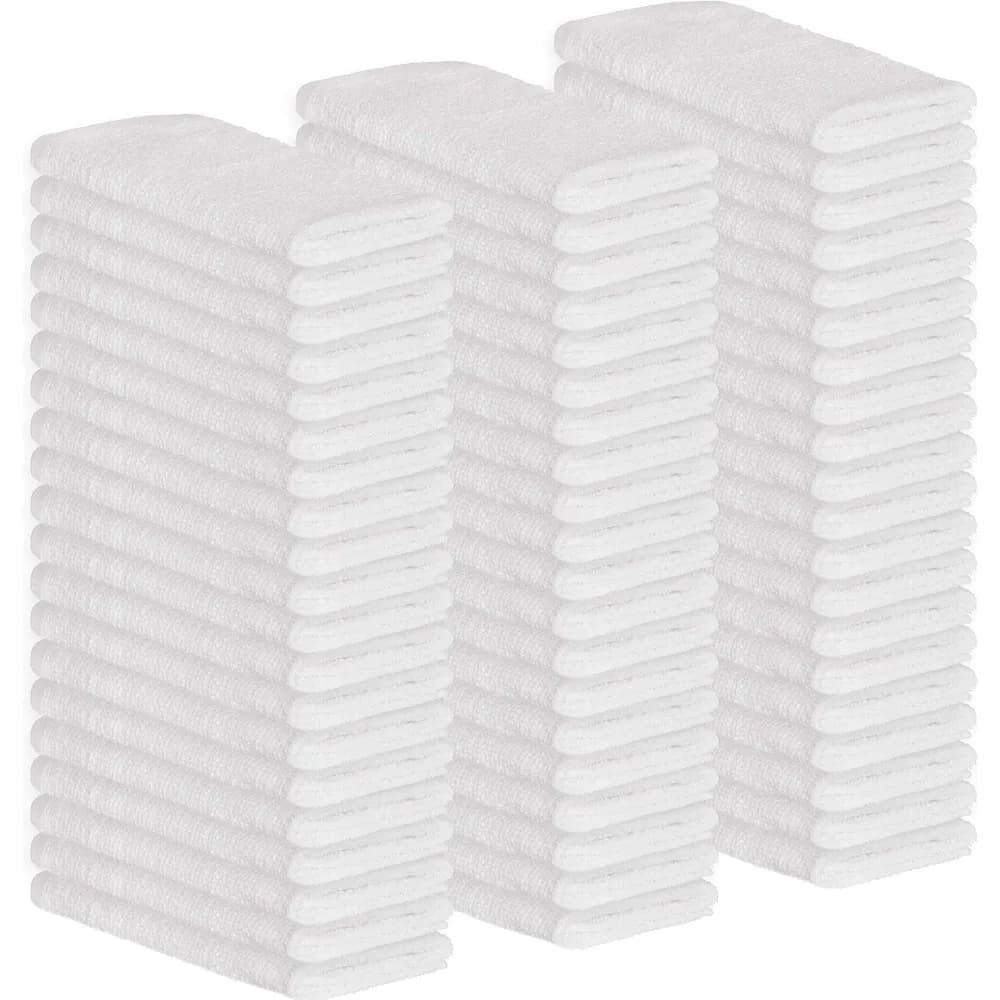 Confezione da 50 Panni Grandi in Cotone per Pulizia 14x17, Asciugamani Assorbenti in Spugna per Cucina, Pulizie Domestiche e Uso Bar