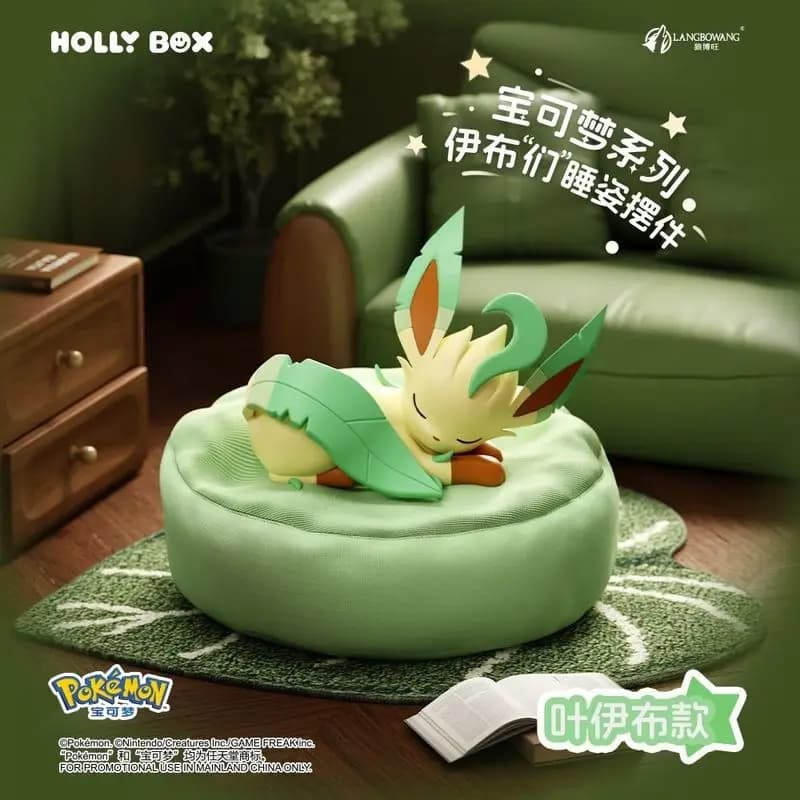 Eevee Family Sleeping Pose Figure Cartoon Anime Desktop Ornament Blind Box Collectible Toy For Adult Fans
