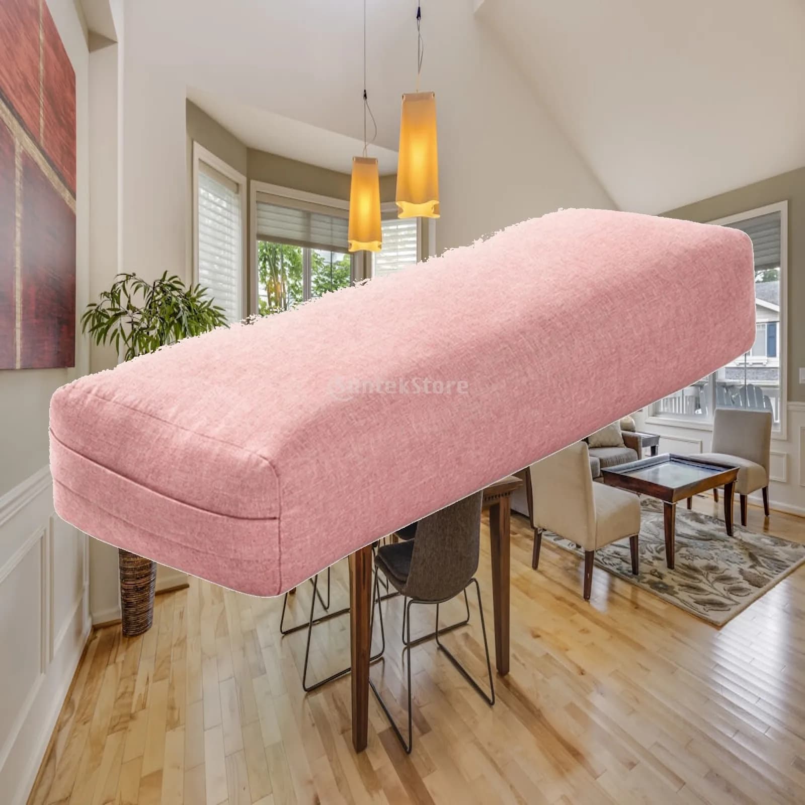Meditation Bolster Pillow for Restorative Yoga Stretching Cushion Firm Dense Foam Fill Rectangular Shape with Zipper Cover for