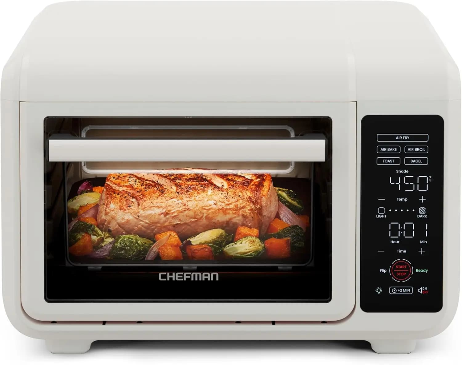 Forno Tostapane e Friggitrice ad Aria Combinati: Pasti Veloci e Sani con Funzioni di Cottura, Grigliatura, Friggitrice ad Aria e Tostatura, 450 ° F Max Temp, Avorio