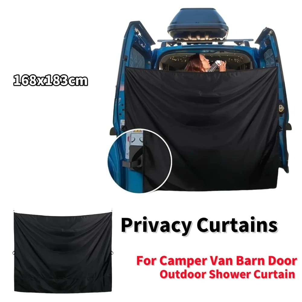 1 pz camper furgone porta della stalla tende privacy con custodia protezione solare parasole tenda da doccia esterna per campeggio roulotte viaggi