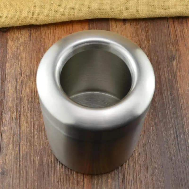 Stainless Steel Waste Bin For Bedroom Kitchen Office Car Tabletop Recycling Trash Can Metal Countertop Trash Bin