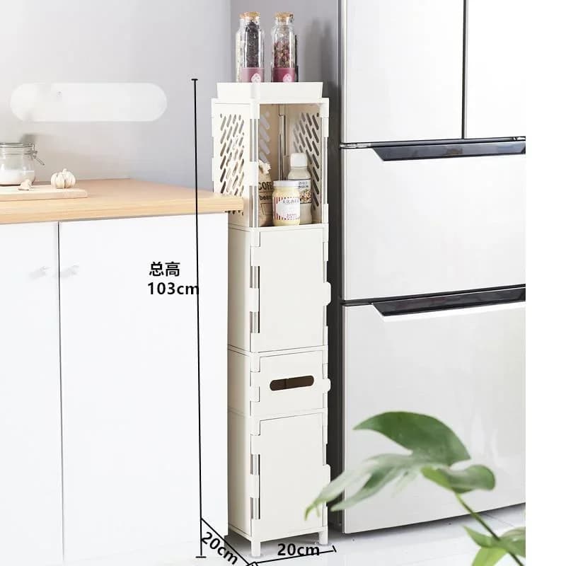 Portaoggetti da bagno stretto Organizzatore per WC multistrato Porta shampoo compatto Scatola portasciugamani di carta Design salvaspazio