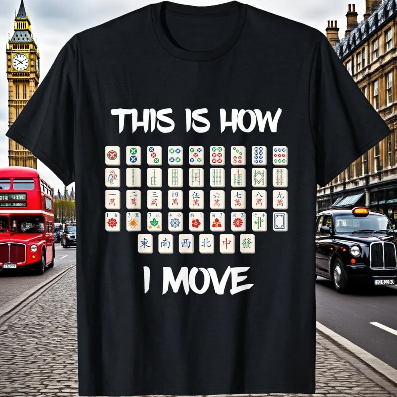 Mahjong Tile How I Move Mah Jongg Player Gioco da tavolo cinese T-shirt Grafica T-shirt Abbigliamento donna Top Ropa De Mujer