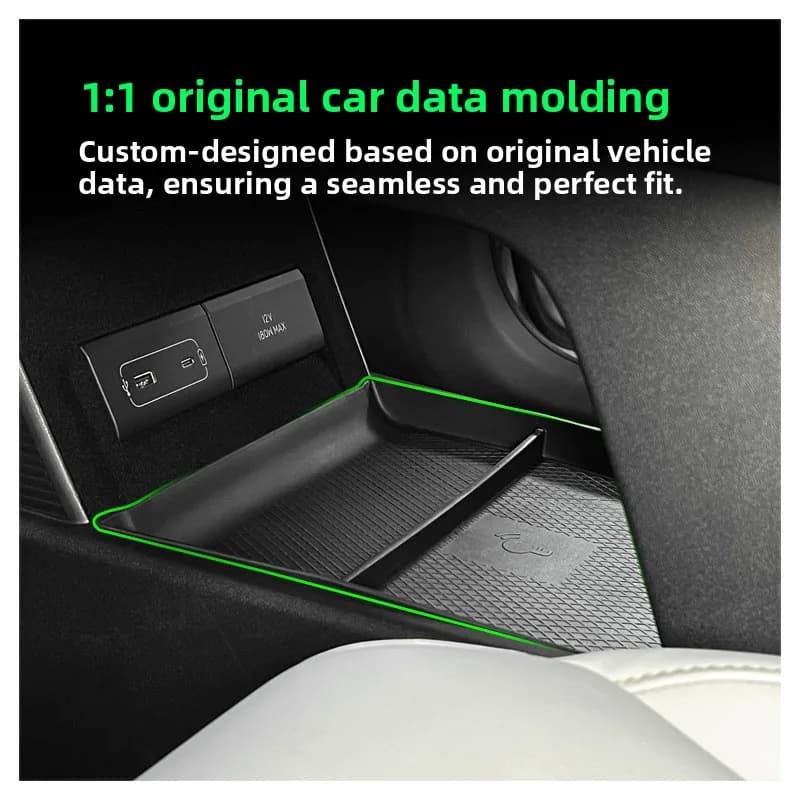 For Xpeng G6 2023-2026 Center Console Lower Storage Box Under-Console Organizer Tray Car Interior Accessories Non-Slip TPE Tray
