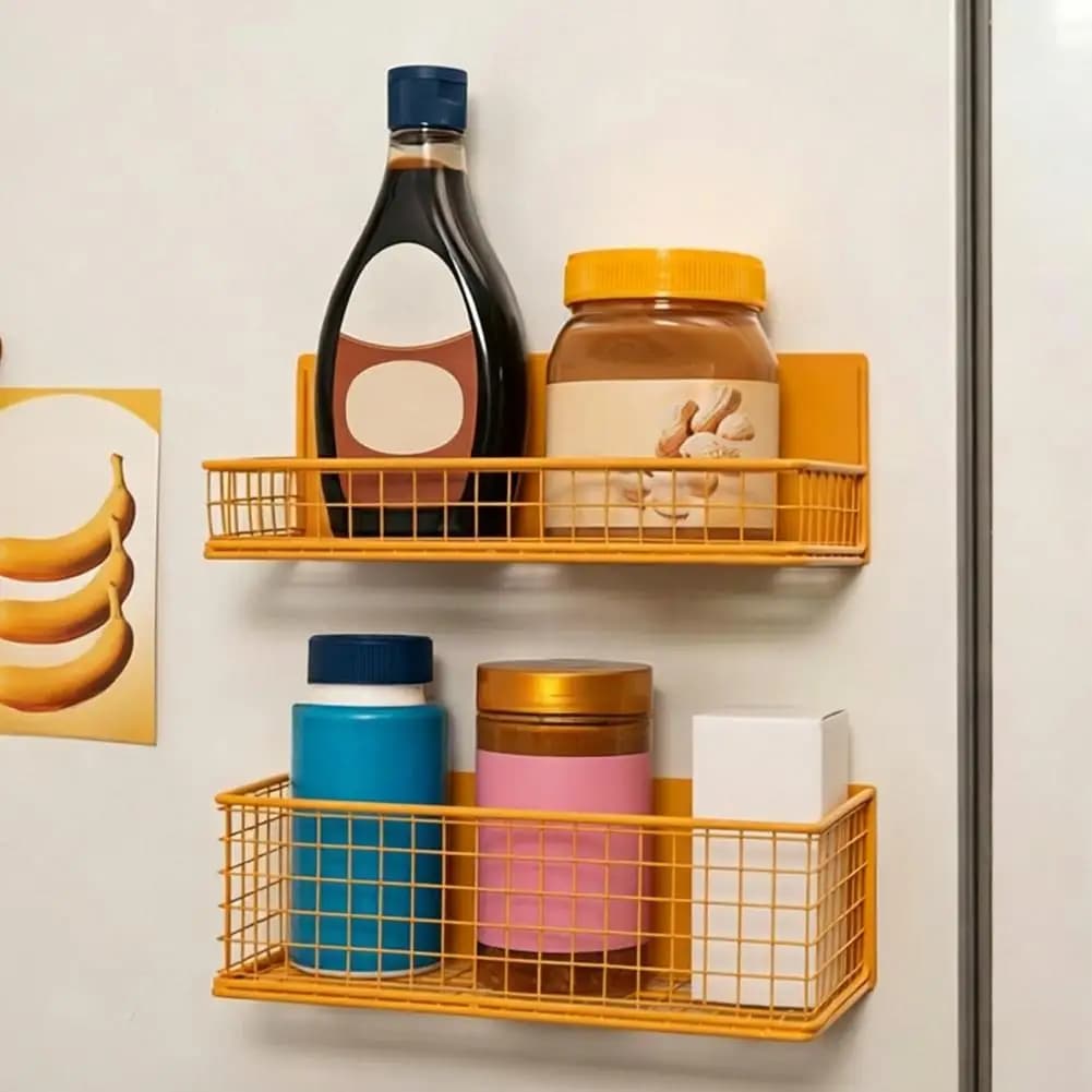Organizzatore Magnetico per Spezie da Frigorifero, Mensola Porta Spezie Facile da Spostare, Supporto Robusto per Condimenti da Cucina