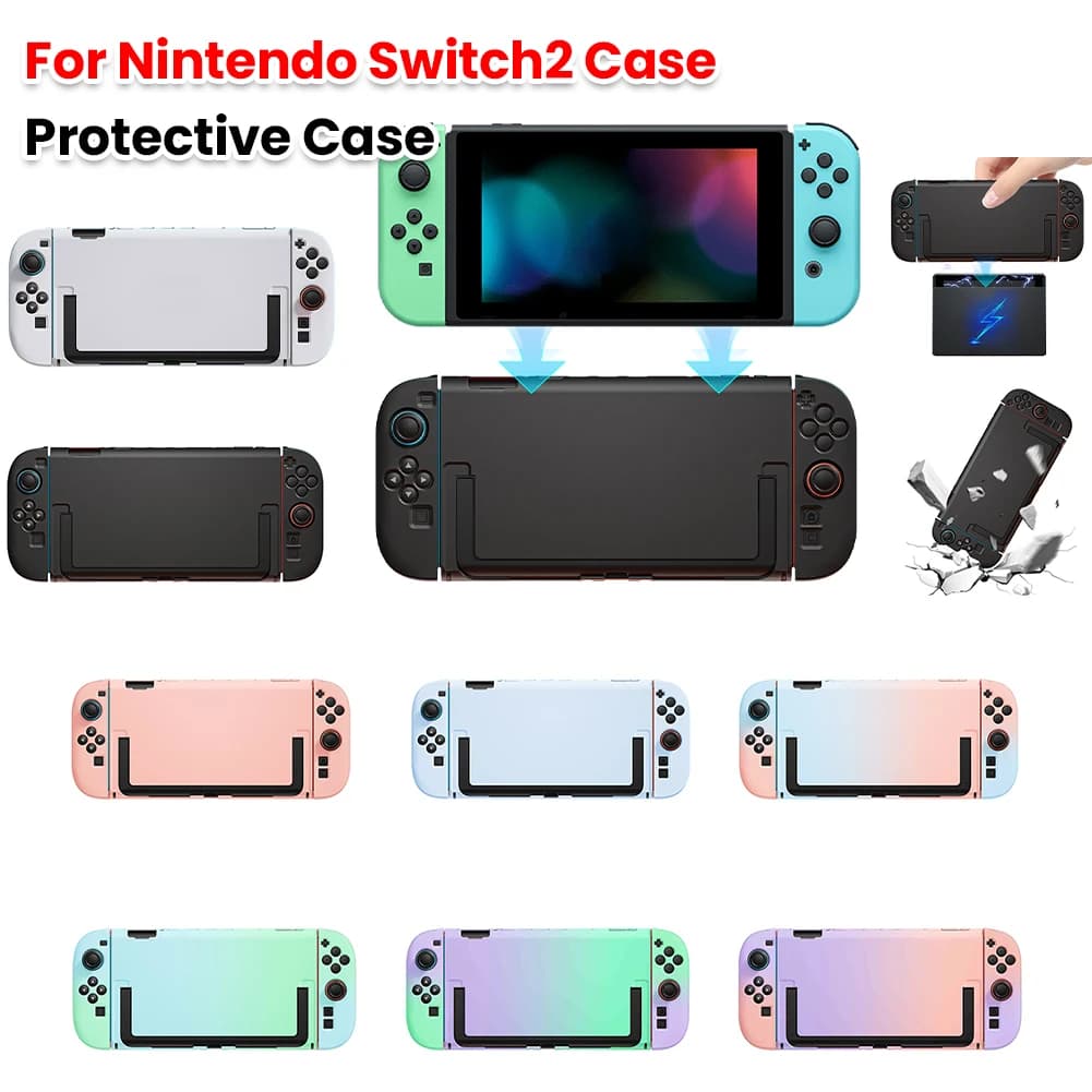 Custodia Protettiva per PC con Impugnatura Ergonomica, Supporto Antiscivolo e Antiurto, Guscio Protettivo Completo per Switch 2