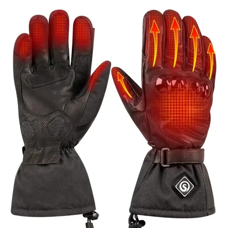Nuovi guanti da moto riscaldati con batteria ricaricabile da 7,4 V o 12 V per la guida invernale, lo sci, il motociclismo