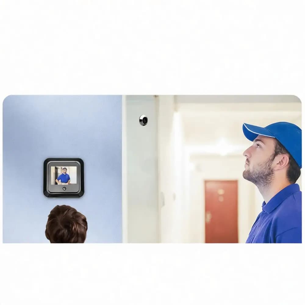 Smart Doorbell Camera 2.4 Inch Display Video Recording Peephole Monitor Home Security System For Bolan Smart X5D