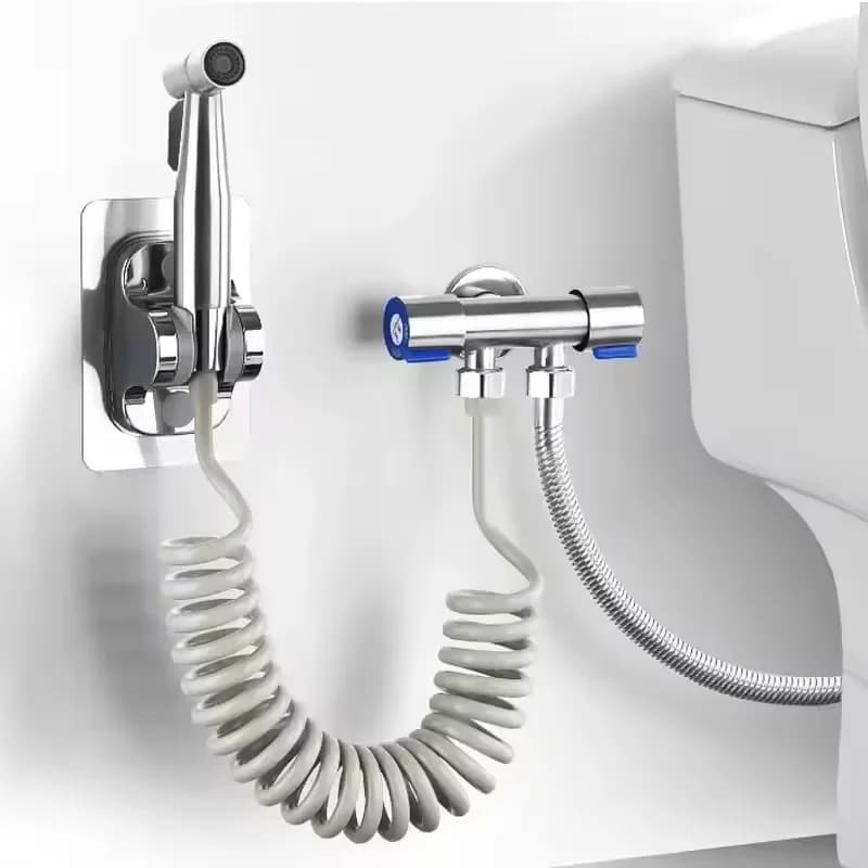 Spruzzatore per Bidet in Acciaio Inox, Rubinetto Portatile per WC, Spruzzatori Manuali per Bidet in Acciaio Inox Spazzolato