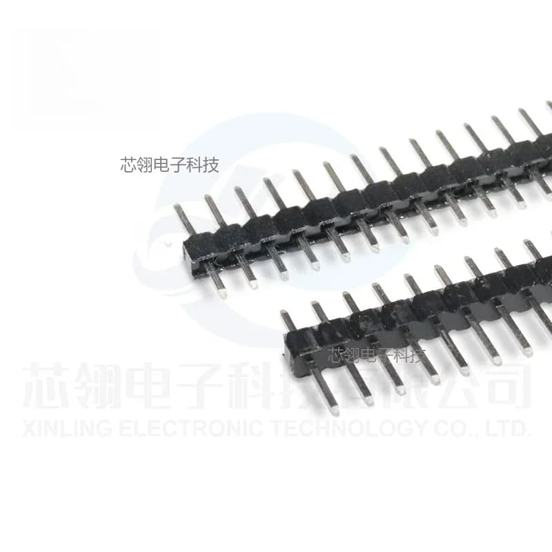 10/50 pz 2.54mm Singola Fila Maschio Placcatura In Oro/ferro 2/3/4/5-40P PCB Bordo Spille Intestazione Connettore Striscia Pinheader Per Arduino
