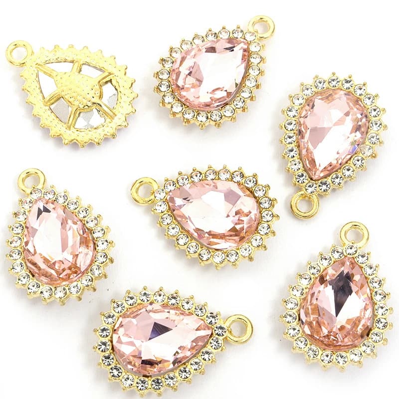 Nuovo prodotto: collana con ciondolo a goccia in cristallo di vetro di lusso e di alta gamma, accessorio decorativo per feste