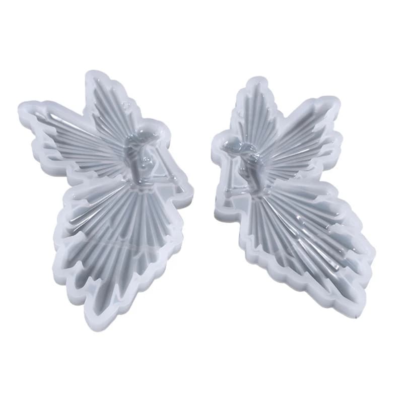 Stampo in silicone epossidico Ragazza con flauto Angelo Stampo in resina Decorazioni artigianali fai-da-te Drop Shipping