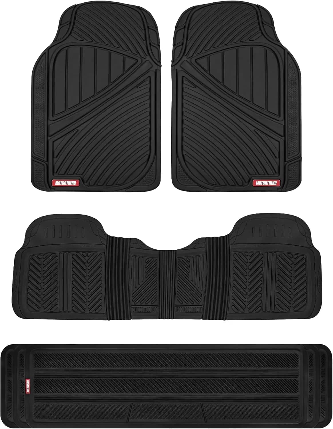 3 File Scenter Mats for Auto, SUV, Vans, Full Protection Resistant and Durable, High Edge Design, Black