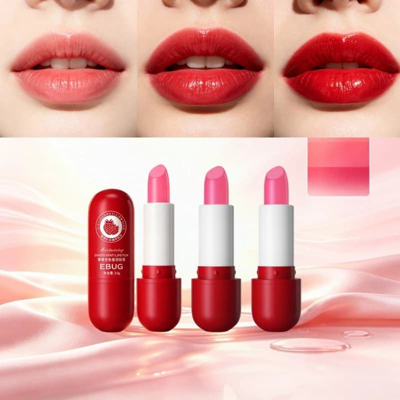 1/3/5 Pieces of Color-Changing Soft Lip Balm, Which Automatically Adjusts Color Based on Temperature, Thin Application Enhances Complexion, Thick Application Shows Off a Rosy Look, Moisturizes and Prevents Dryness, Cares for the Lips