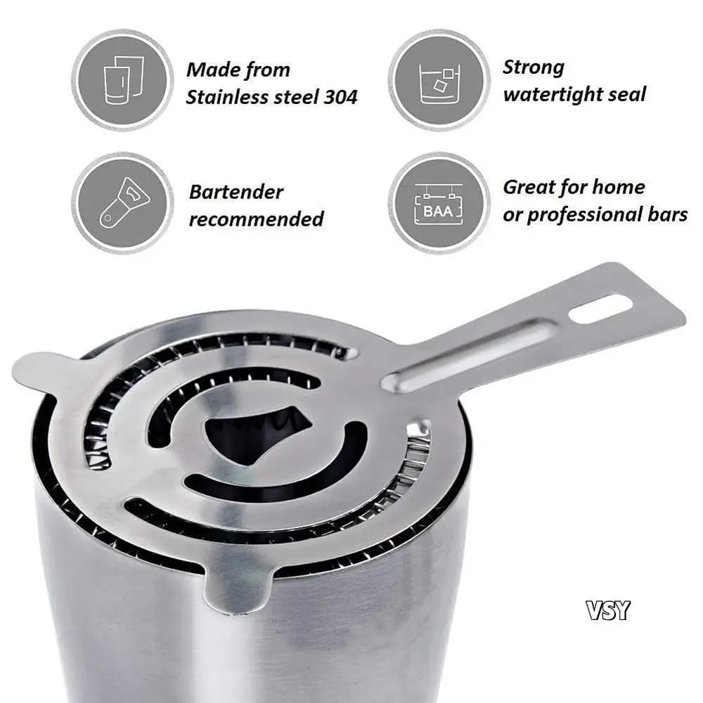 Set da barista per baristi professionisti e bar di famiglia, set da 5 pezzi di shaker da cocktail Boston