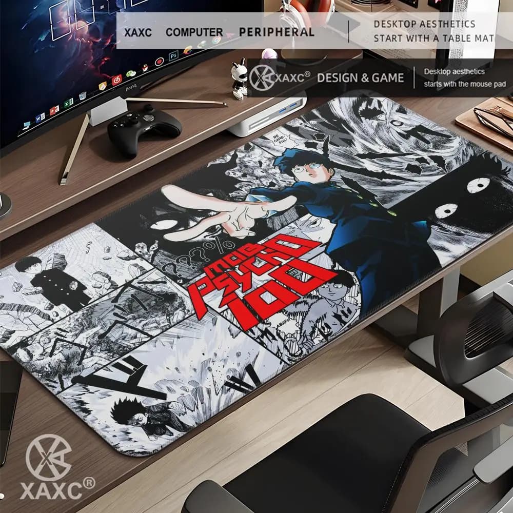 M-Mob P-Psycho 100 All Characters Large Gaming Mouse Pad Anime Portrait Print XXL Desk Mat gaming Mouse Pad Laptop Carpet XAXC