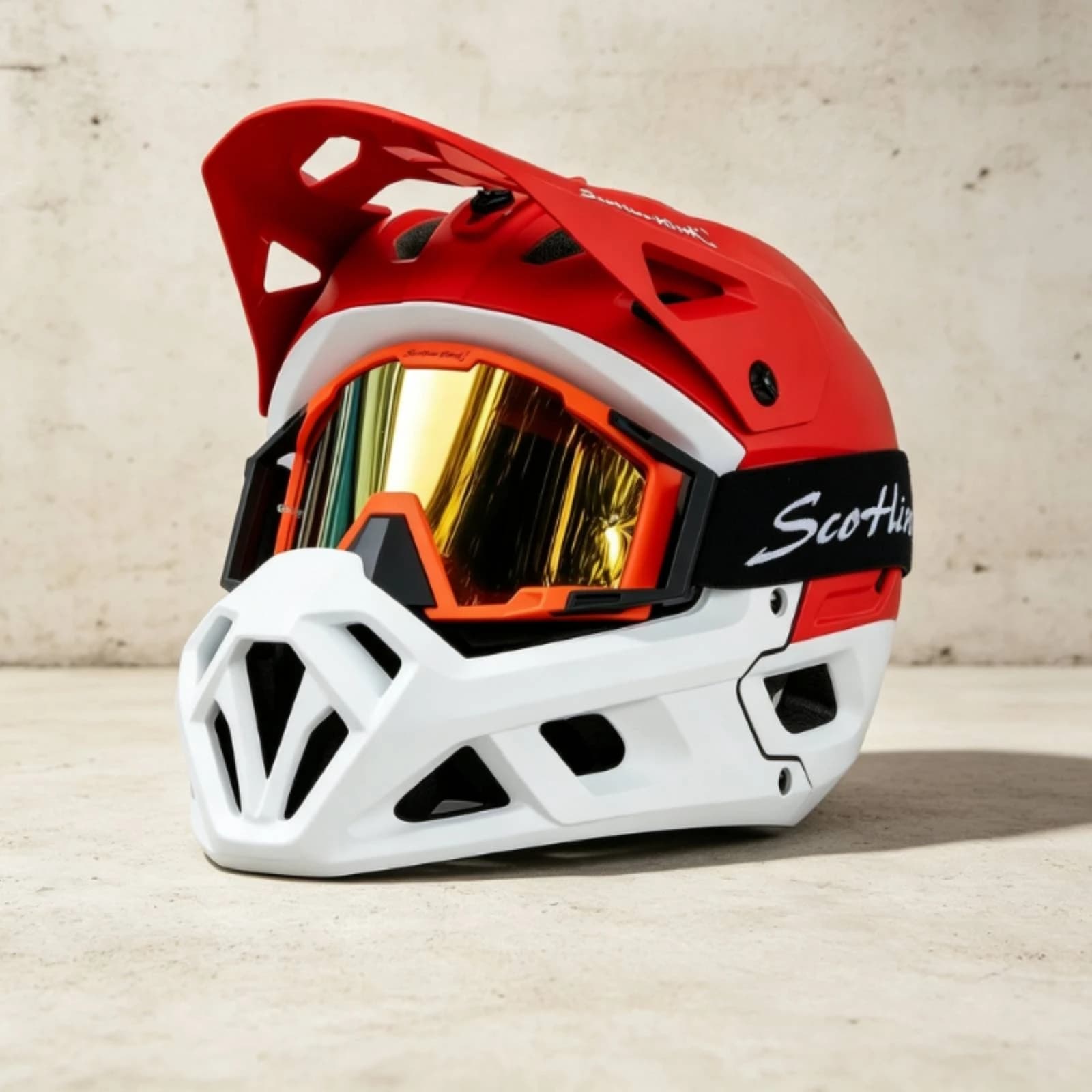 Full Face Mountain Bike Helmet Breathable Full Face Bike Helmet Adjustable Customizable Fit for Trail Riding