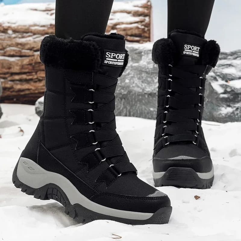 New Winter Women Boots High Quality Warm Women's Snow Boots Comfortable Ankle Boots Outdoor Waterproof Hiking Boots Size 36-42