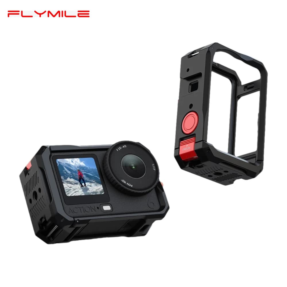 Flymile Wire Sand for DJI Osmo Action 6 Camera Protective Frame Aluminum Alloy Case Resistant to Dorp Camera Accessories