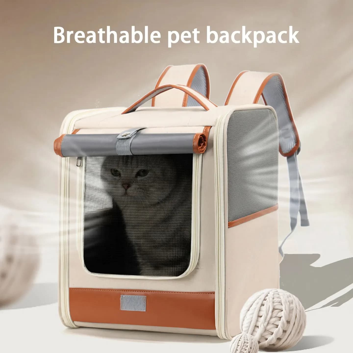Zaino Multifunzionale e Alla Moda per Animali Domestici: Spazioso, Traspirante e Portatile per Gatti e Cani