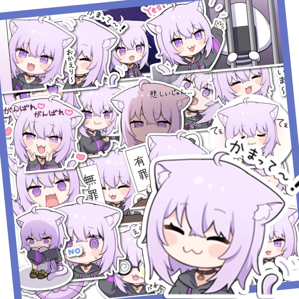 Nekomata Royal Self-adhesive Stickers for Walls, Journals and Phone Cases