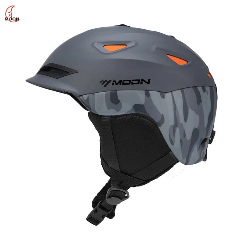 Casco da snowboard MOON, casco da sci con occhiali da sci per adulti, guscio per PC durevole e schiuma EPS, caschi da neve di sicurezza Occhiali per giovani