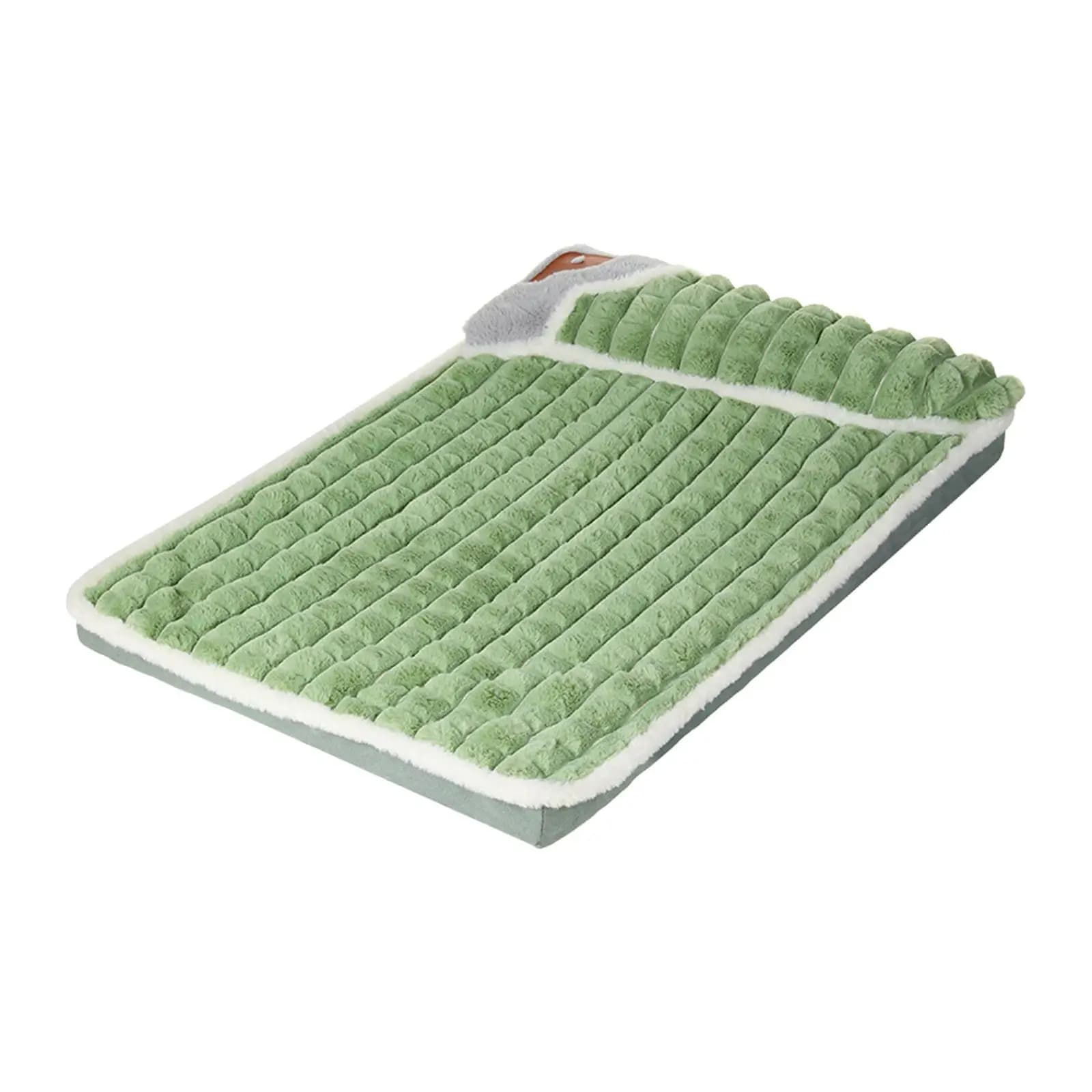 Soft Pet Bed Mat dog Sleeping Pad with Pillow Washable Non Slip Mattress Blanket Cushion for Crate Kennel Medium Cats Kitty