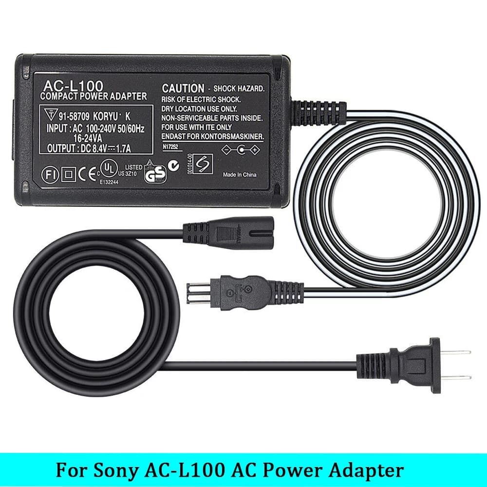 AC-L100 AC-L15 Adattatore di alimentazione CA per videocamera per Sony CCD-TR TRV128 DCR-DVD PC TR TRV Mavica FD / Cybershot DSC-F/S/D Series